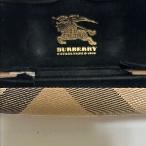 Burberry Beige and Black Checkered eyeglass case